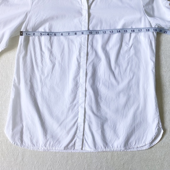 Chico’s Lace-Up Sleeve Shirt Woman’s 1 Small or 8 White 3/4 Length Sleeves - Picture 11 of 15